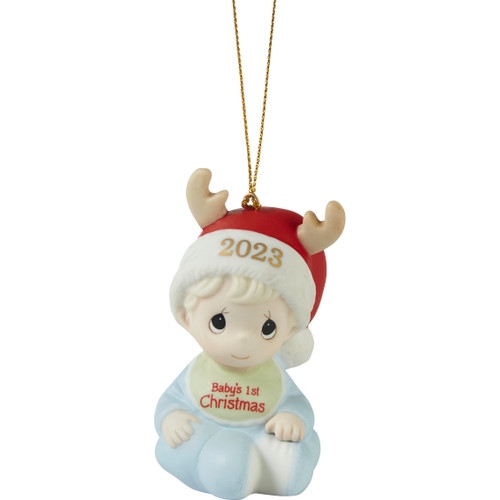 Precious Moments Baby’s First Christmas 2023 Dated Boy Ornament 231006